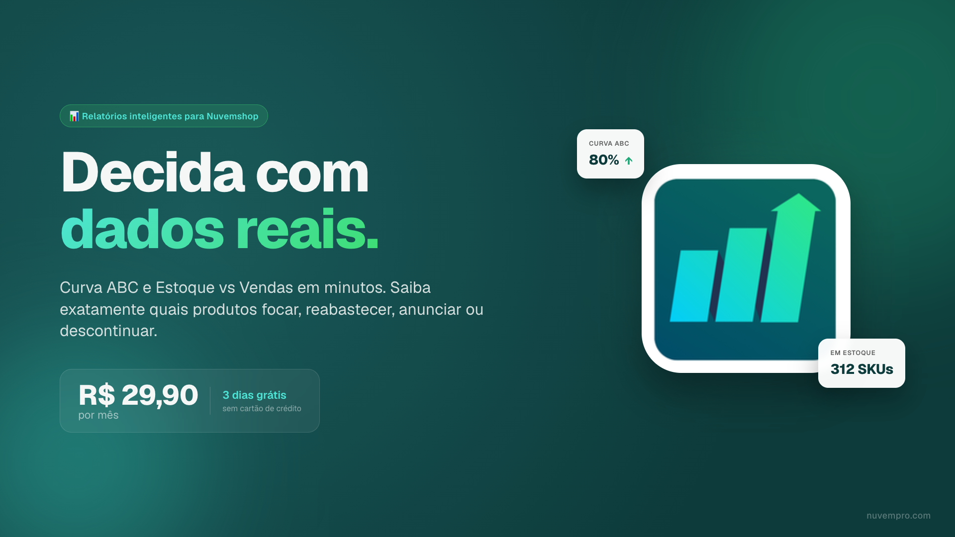 Decide con datos reales: Curva ABC y Stock × Ventas en minutos.