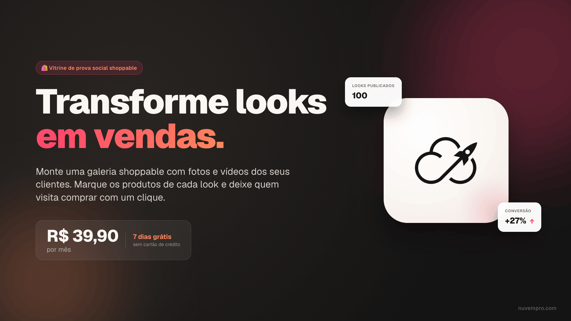 Transforma looks en ventas con una vitrina shoppable.